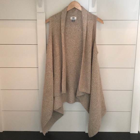 Old Navy Sweaters Tan Drape Sweater Vest From Poshmark